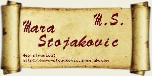 Mara Stojaković vizit kartica